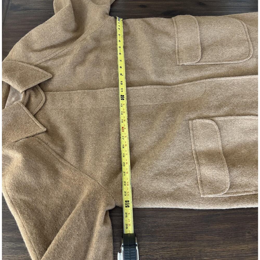 Pendleton Coat Womens L/XL Camel Brown Swing A-Line Brushed Wool Fuzzy Vintage - Picture 7 of 16